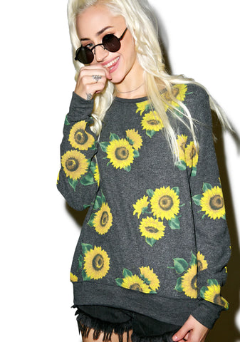 Contempo Sunflower Baggy Beach Jumper