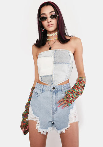 Bending The Rules Denim Shorts