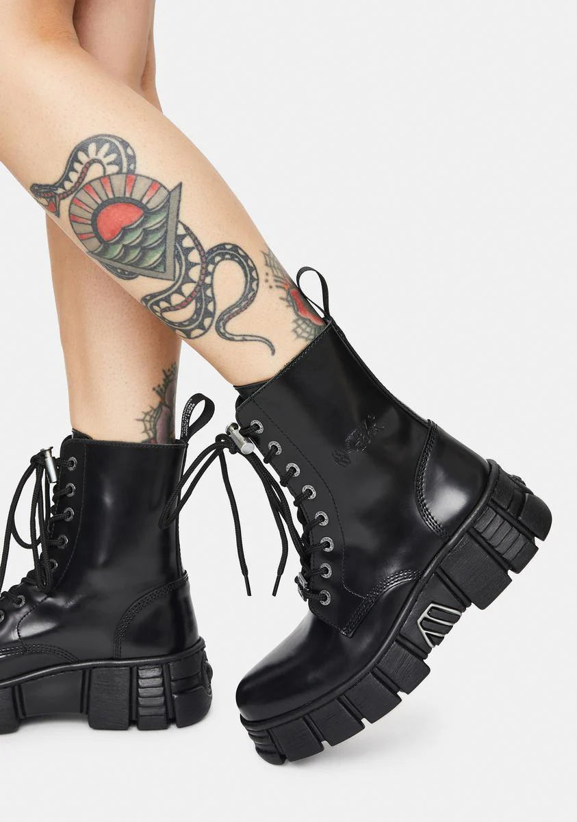 Leather Combat Boots
