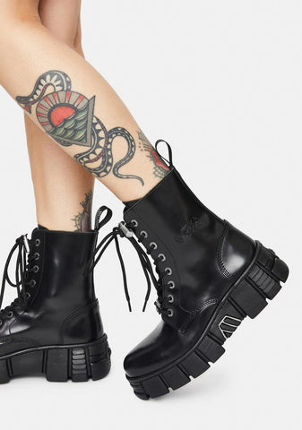 Leather Combat Boots