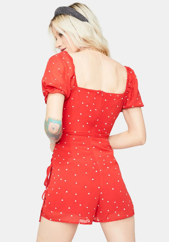 Bye Bye Birdie Polka Dot Wrap Romper