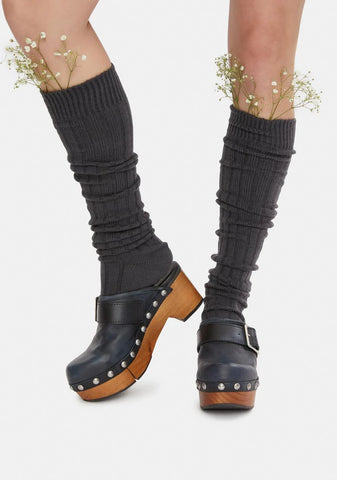 At Peace Knit Thigh High Socks