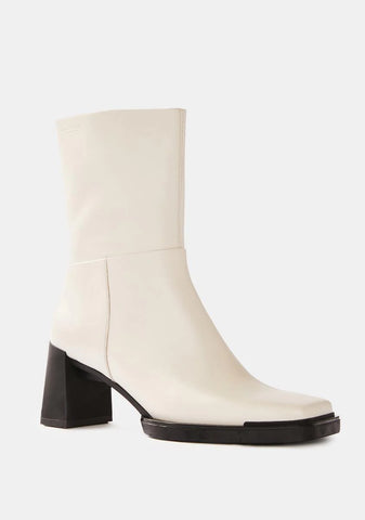 White Edwina Leather Boots