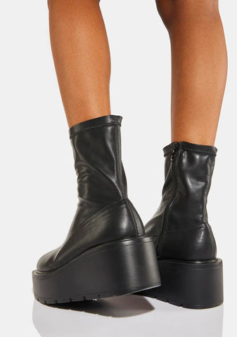 Caspiar Sock Wedge Boots