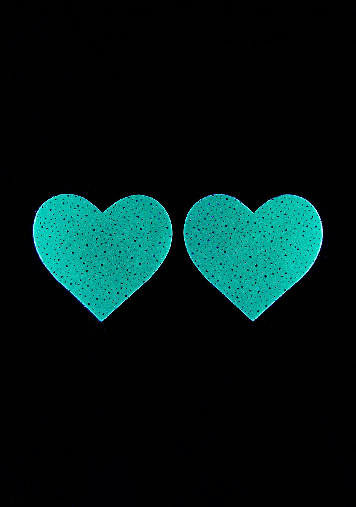 White Glow In The Dark Heart Pasties