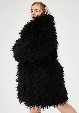Miss Fame Monster Faux Fur Coat