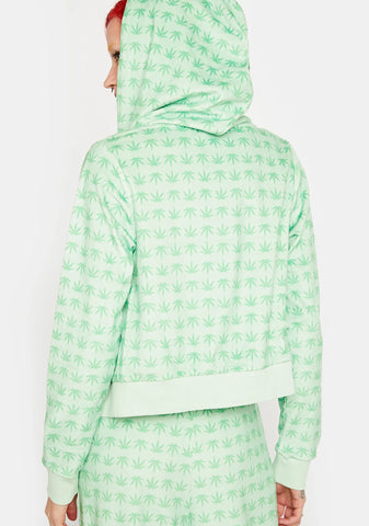 Velour Weed Hoodie