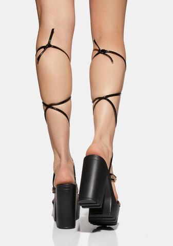 Noir Heavenly Vibe Platform Heels