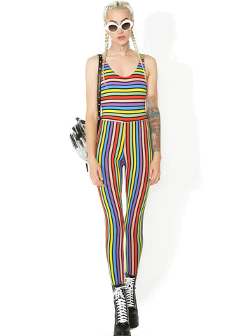 Over The Rainbow Striped Jumpsuit