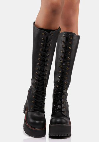 Animal Behavior Knee High Boots