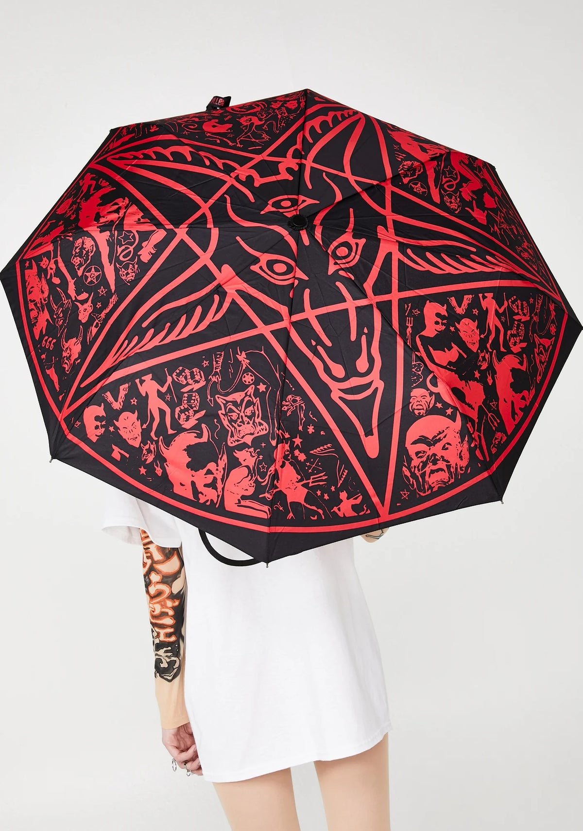 Skull Handle Goathead Umbrella