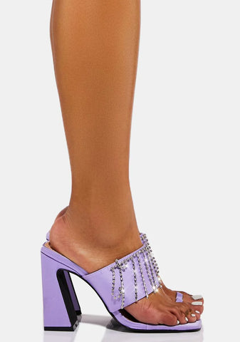 Ebony Vegan Leather Chunky Heels