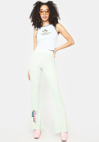 X Powerpuff Girls Leopard Print Flare Pants