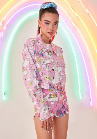 Divine Skies Twill Trucker Jacket