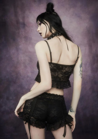 Nettles And Nectar Ruffle Lace Shorts