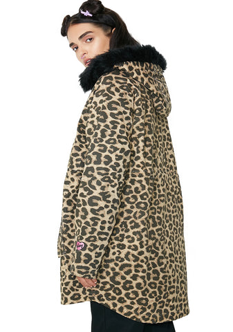 Purrfect Printed Parka