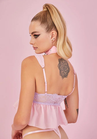 Needed Bliss Lace Chiffon Top