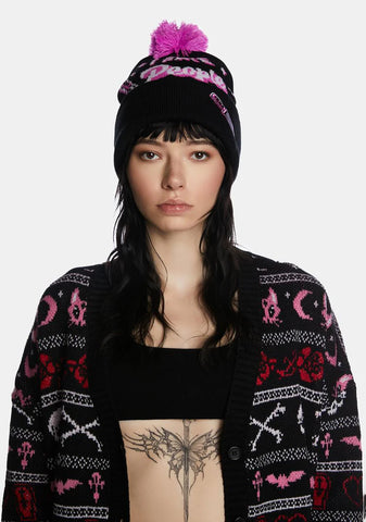 I Hate People Pom Pom Beanie