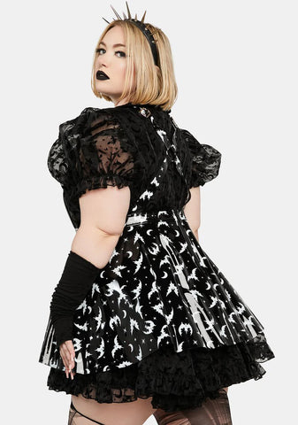 Plus Bat My Lashes Pinafore Dress