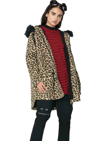 Purrfect Printed Parka