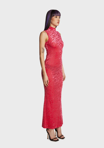 Lana Fitted High Neck Dress