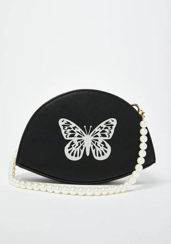 Pearly Dates Butterfly Crossbody Handbag