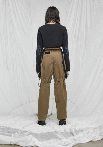 Synth Unisex Cargo Overalls With Attached Backpack