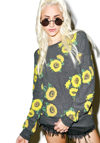 Contempo Sunflower Baggy Beach Jumper