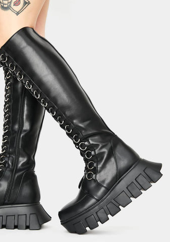 Shadows Knee High Platform Boots