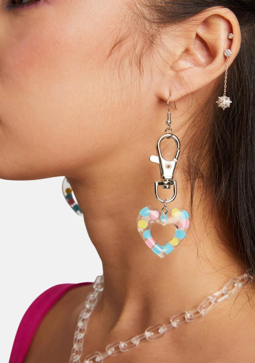 Azure Forever Love Heart Drop Earrings