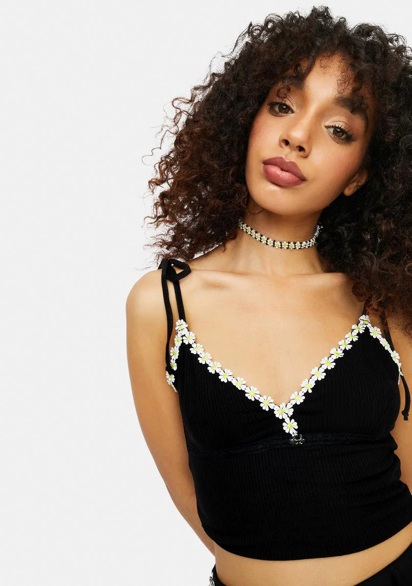 Outta Sight Outta Mind Daisy Trim Cami Top