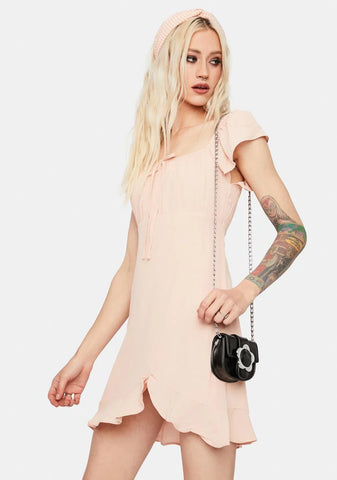 Nectarine Dream Ruffle Mini Dress