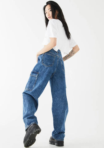Baggy Pocket Mom Jeans