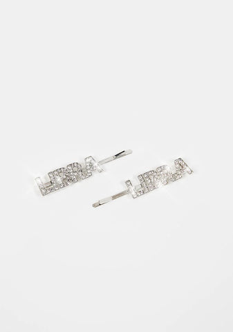All About Libra Rhinestone Hair Pins