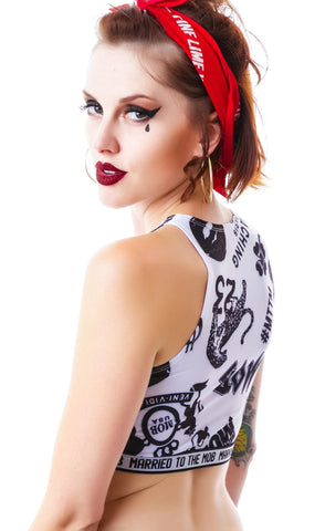 St Marks Crop Top - White