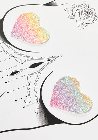 Smarties Party Pastel Multicolor Glitter I Heart U Pasties