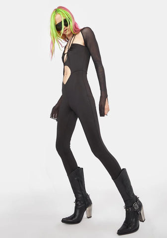 Running Late Cut Out Catsuit