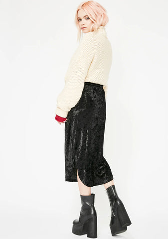 Sinful Straight Crushin' Midi Skirt