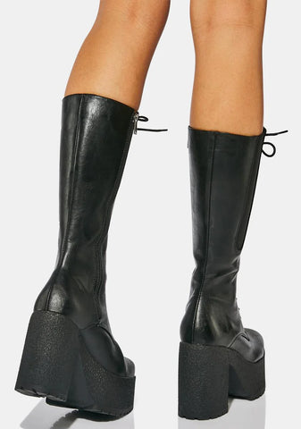 Sorrowful Platform Calf Boots