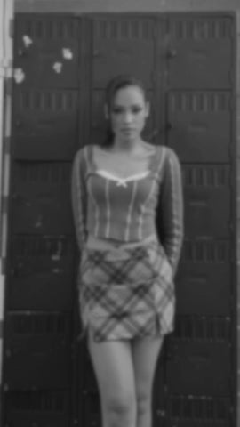 Under The Boardwalk Mini Skort - Plaid