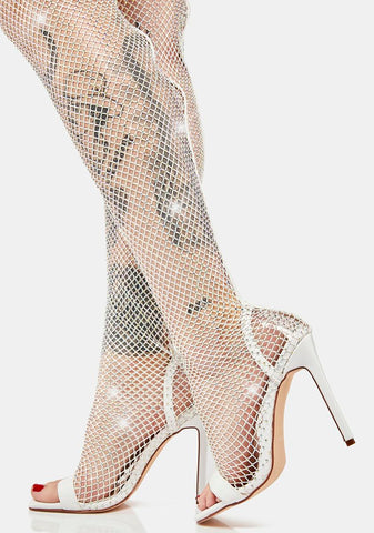 Scorpius Diamante Thigh-High Heels