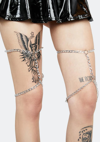 Metal Goddess Thigh Chain Set