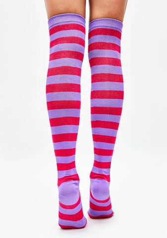 Step Out Stripe Knee High Socks