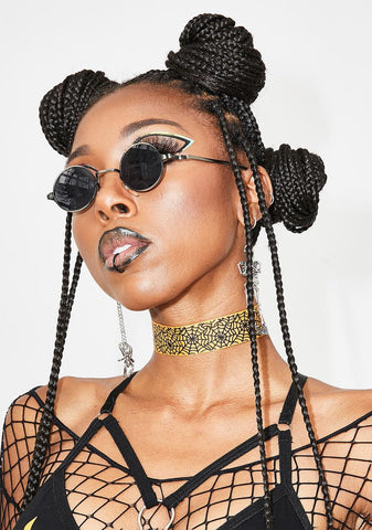 I Stay Spooky Spiderweb Choker