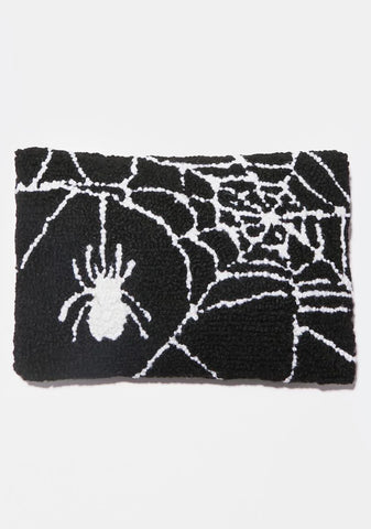 Spider Web Hooked Pillow
