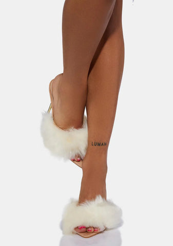Love Paces Marabou Heels