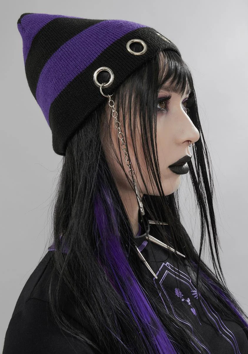 Been Better Striped Chain Beanie
