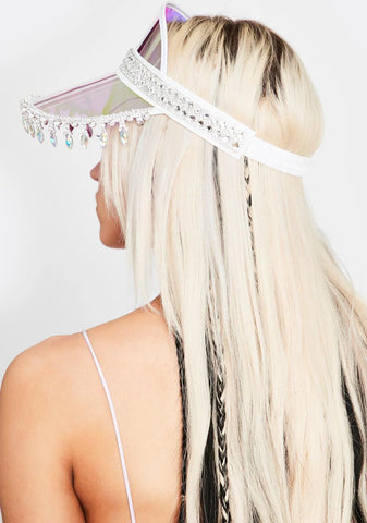 Purple Holographic Advize Me Visor Hat