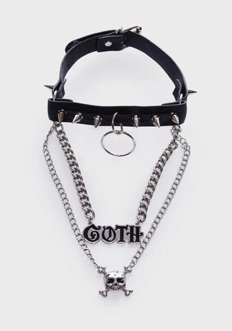 Endless Dark Layered Choker