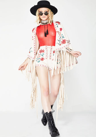 Desert Bloom Embroidered Shorts